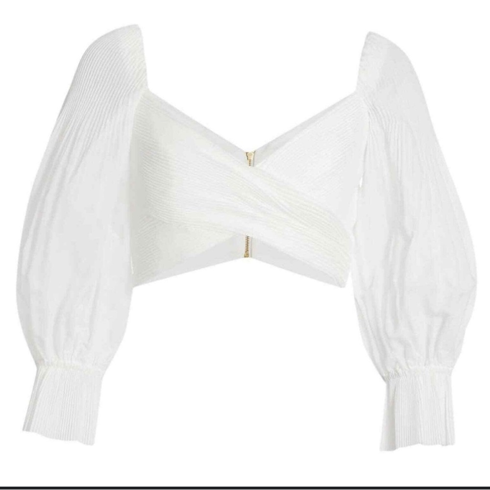 Zimmermann Wild Botanica Pleated Bodice Blouse - Picture 2 of 7